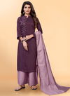 Wine Colour Hit Designer Fancy Ethnic Wear Embroidery Heavy Ready Made Collection 42070